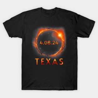 Texas Total Solar Eclipse April 8 2024 Texas Solar Eclipse T-Shirt